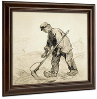 Man With A Scythe By Vincent Van Gogh Fine Art Print