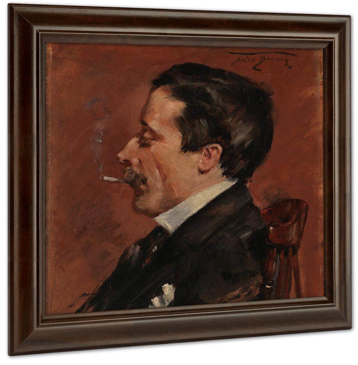 Man With Cigarette By Alice Pike Barney Fine Art Print