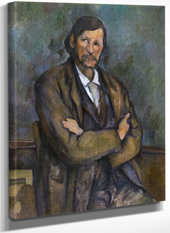 Man With Crossed Arms By Paul Cezanne Fine Art Print