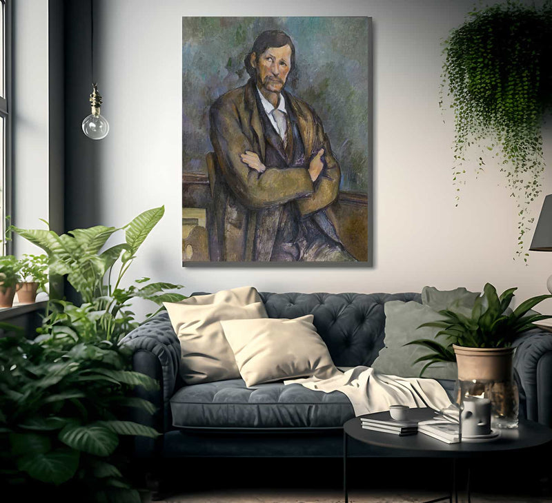 Man With Crossed Arms By Paul Cezanne Fine Art Print