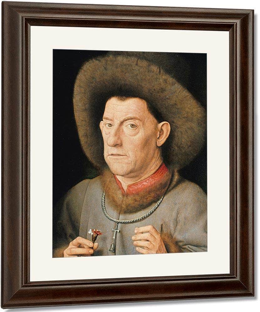 Man With Pinks By Jan Van Eyck Fine Art Print