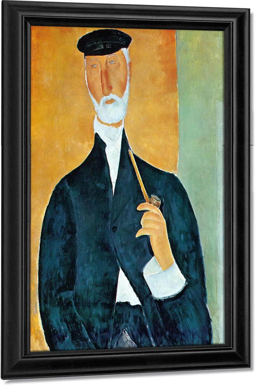 Man With Pipe 1918 By Amedeo Modigliani Fine Art Print