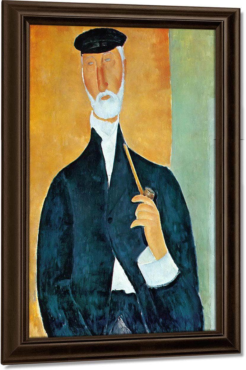 Man With Pipe 1918 By Amedeo Modigliani Fine Art Print