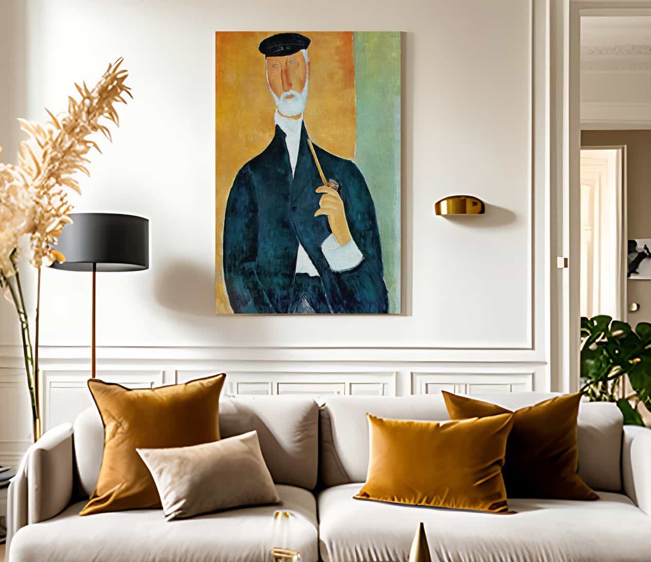 Man With Pipe 1918 By Amedeo Modigliani Fine Art Print
