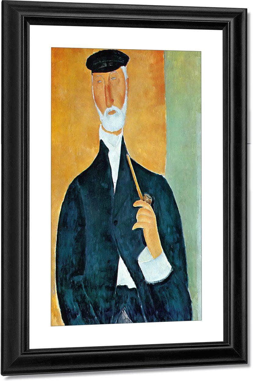 Man With Pipe 1918 By Amedeo Modigliani Fine Art Print