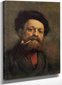Man With Pipe By Gustave Courbet Fine Art Print