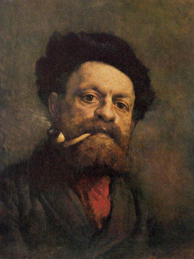 Man With Pipe By Gustave Courbet Fine Art Print