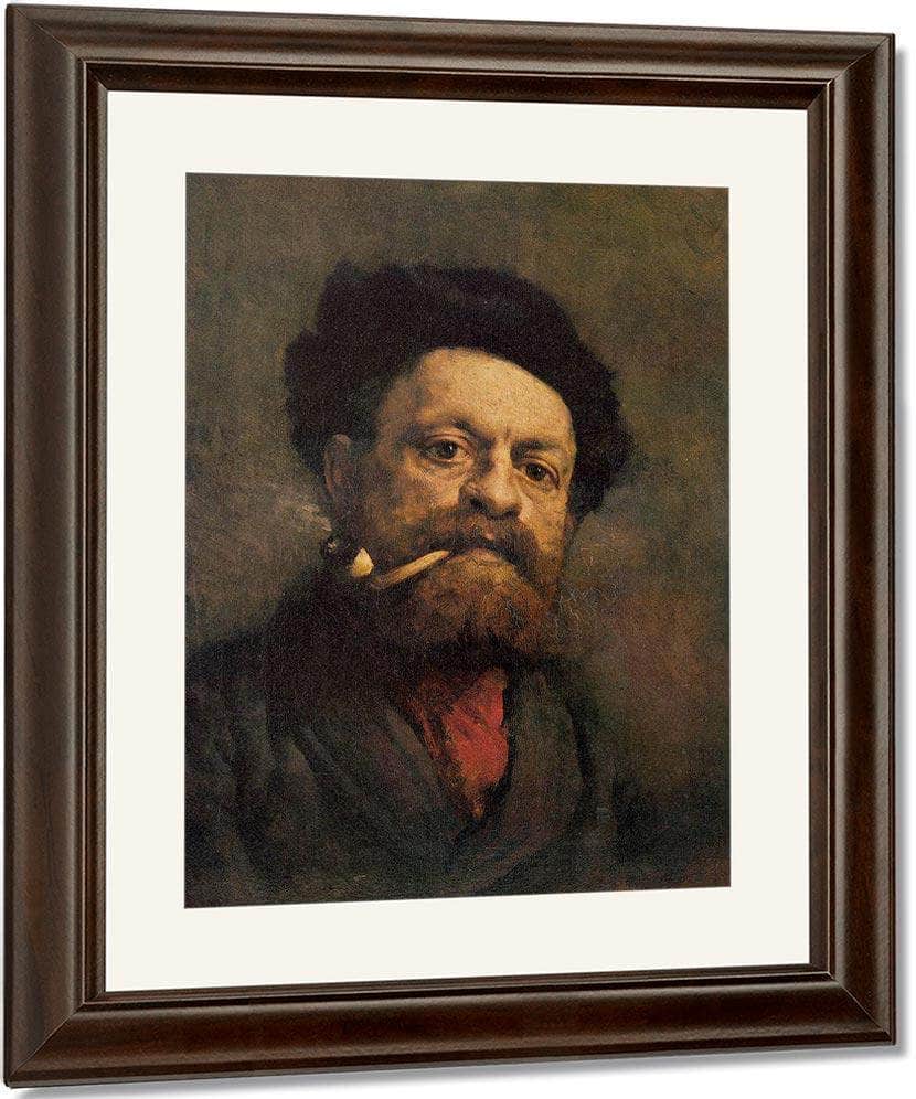 Man With Pipe By Gustave Courbet Fine Art Print