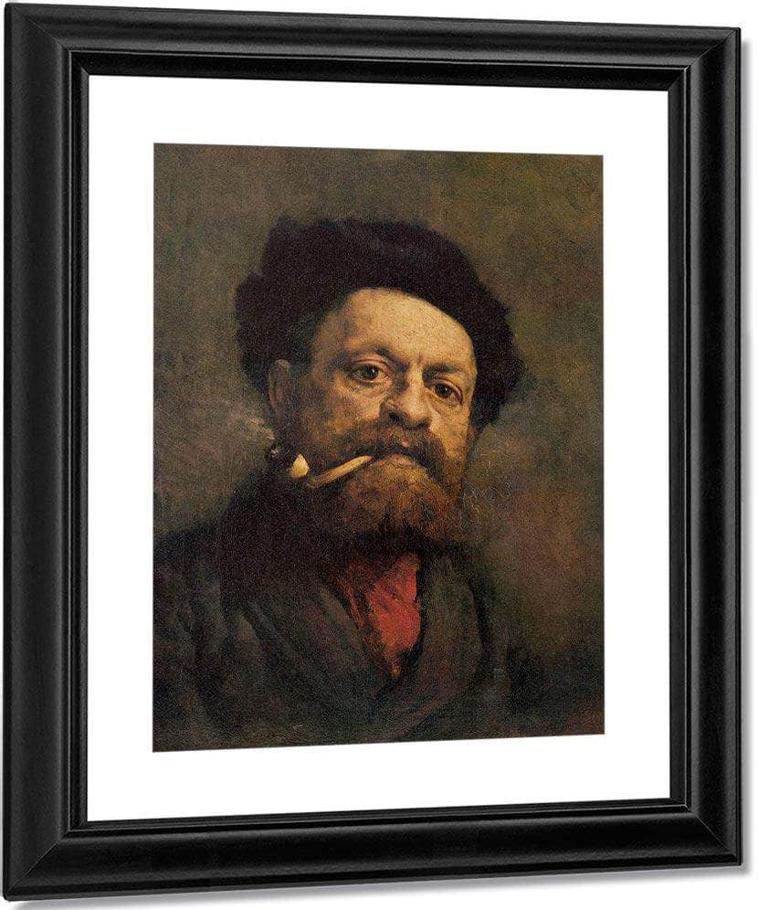 Man With Pipe By Gustave Courbet Fine Art Print