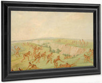Mandan Attacking A Party Of Arikara By George Catlin Fine Art Print