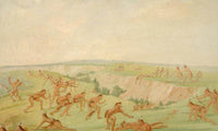 Mandan Attacking A Party Of Arikara By George Catlin Fine Art Print
