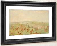 Mandan Attacking A Party Of Arikara By George Catlin Fine Art Print