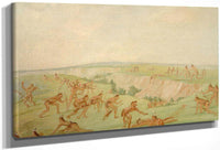 Mandan Attacking A Party Of Arikara By George Catlin Fine Art Print