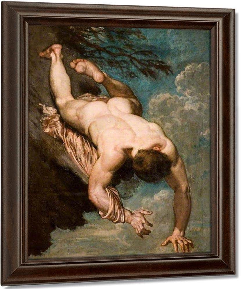Manlius Hurled From The Rock By William Etty Fine Art Print