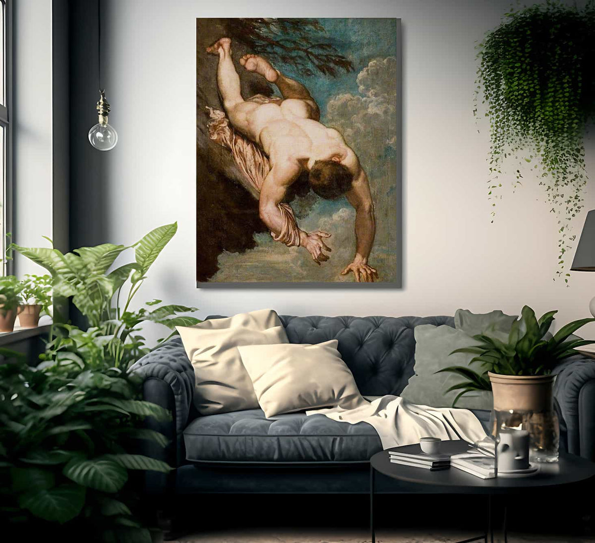 Manlius Hurled From The Rock By William Etty Fine Art Print