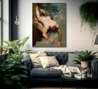 Manlius Hurled From The Rock By William Etty Fine Art Print