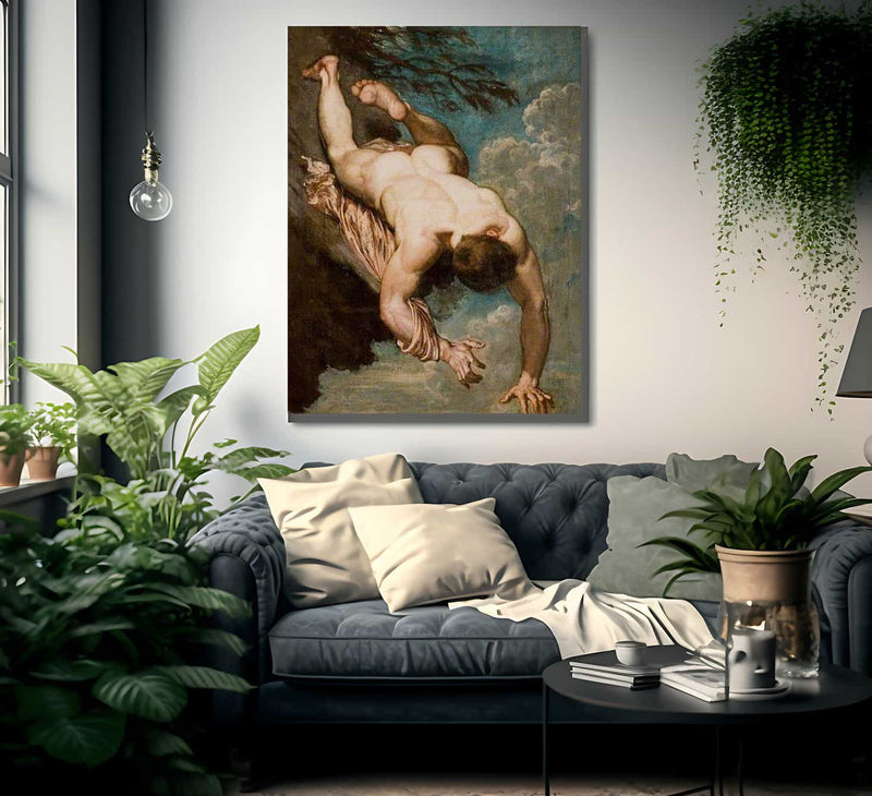 Manlius Hurled From The Rock By William Etty Fine Art Print