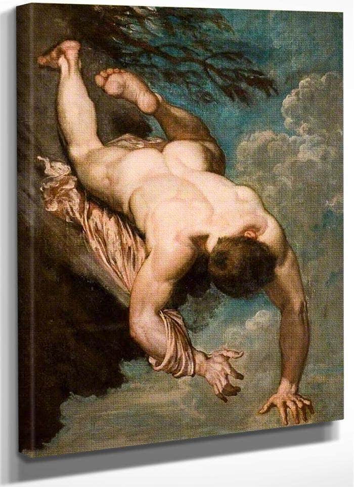 Manlius Hurled From The Rock By William Etty Fine Art Print