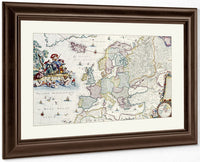 Map Of Europe By Cornelis Danckerts Fine Art Print