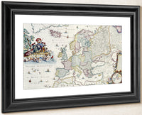 Map Of Europe By Cornelis Danckerts Fine Art Print