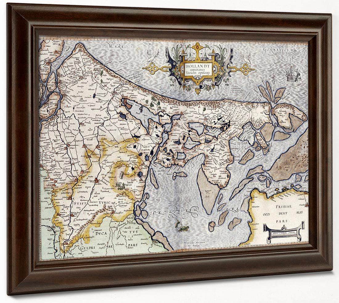 Map Of Holland By Rumold Mercator Fine Art Print