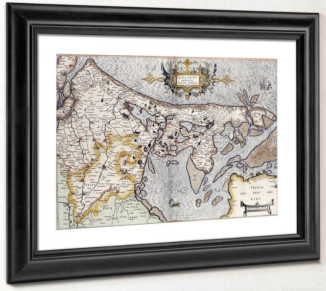 Map Of Holland By Rumold Mercator Fine Art Print