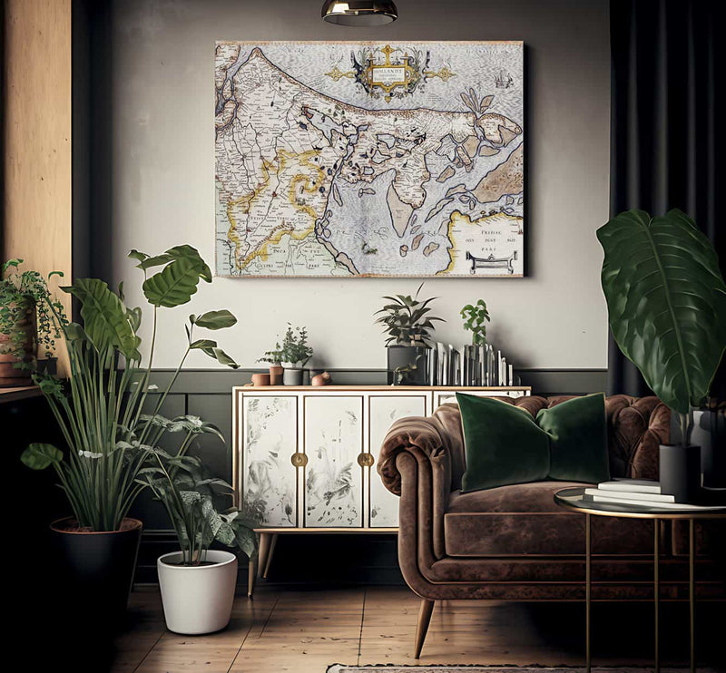 Map Of Holland By Rumold Mercator Fine Art Print