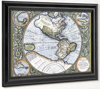 Map Of The Americas By Gerardus Mercator Fine Art Print