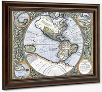 Map Of The Americas By Gerardus Mercator Fine Art Print