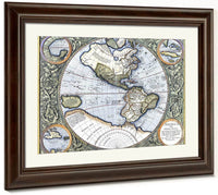 Map Of The Americas By Gerardus Mercator Fine Art Print