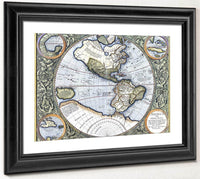 Map Of The Americas By Gerardus Mercator Fine Art Print