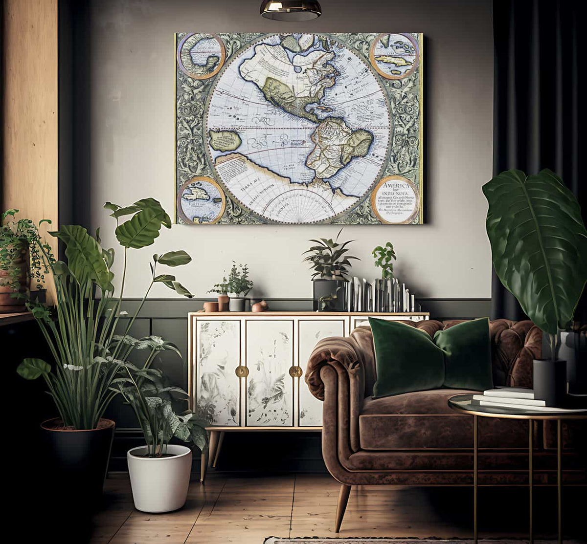 Map Of The Americas By Gerardus Mercator Fine Art Print