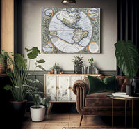 Map Of The Americas By Gerardus Mercator Fine Art Print
