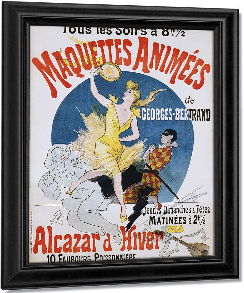 Maquettes Animees De Georges Bertrand Poster By Jules Cheret Fine Art Print