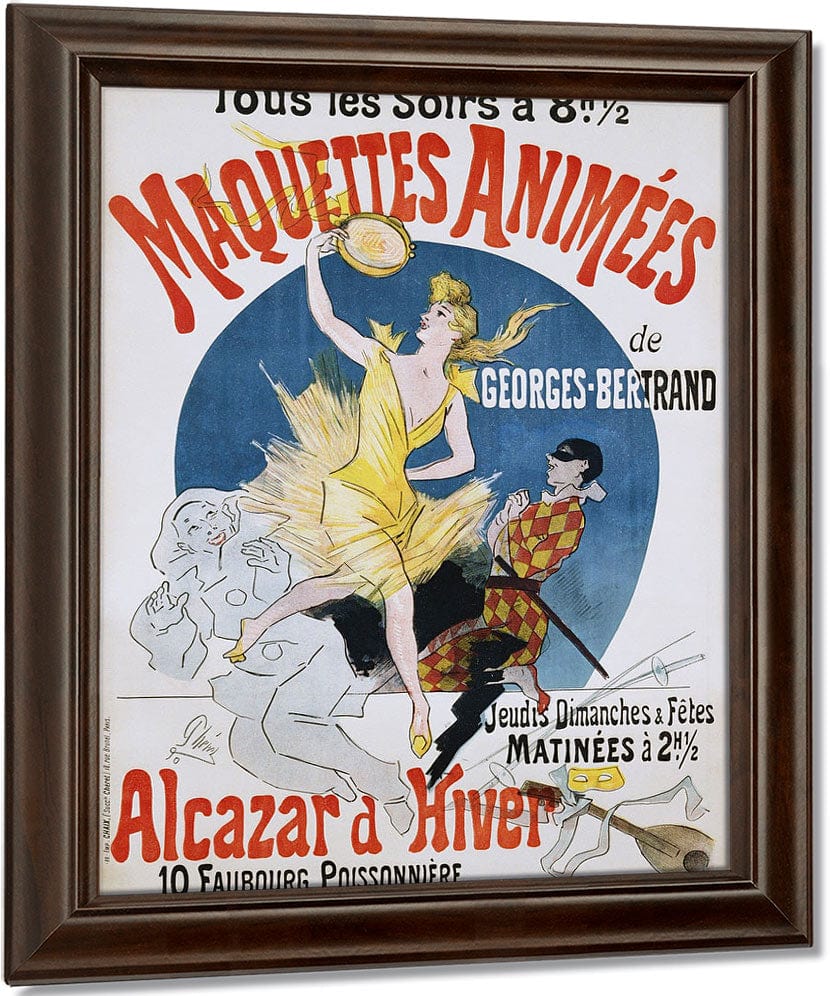 Maquettes Animees De Georges Bertrand Poster By Jules Cheret Fine Art Print