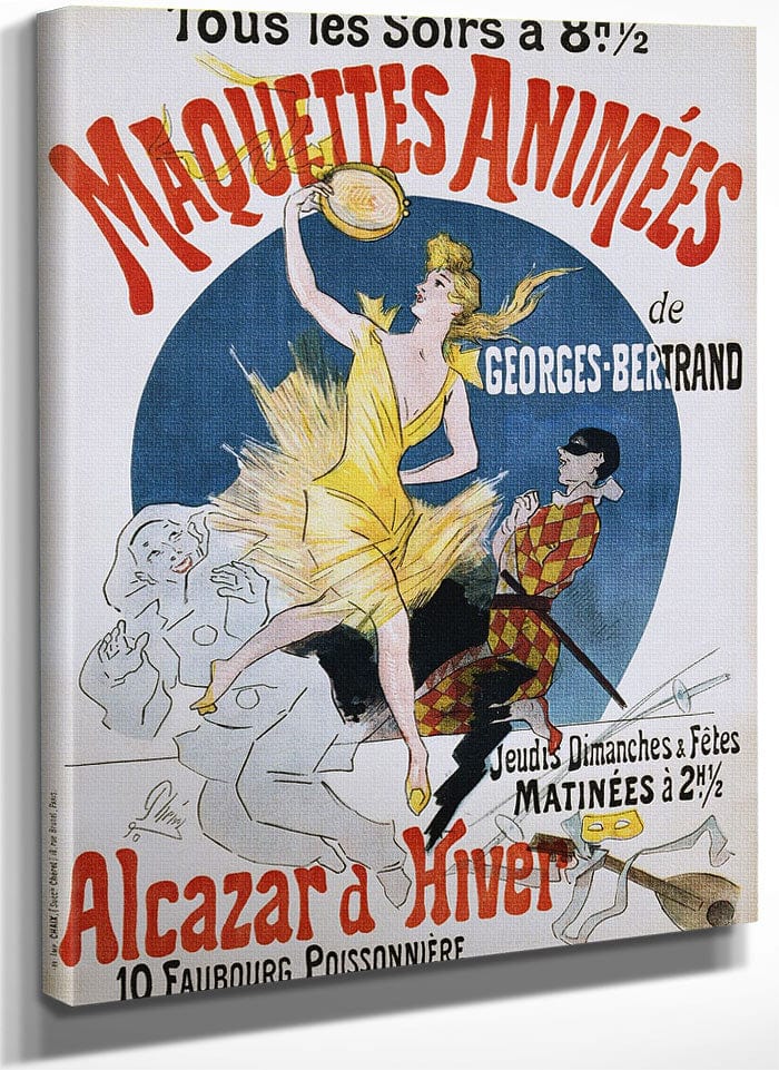 Maquettes Animees De Georges Bertrand Poster By Jules Cheret Fine Art Print