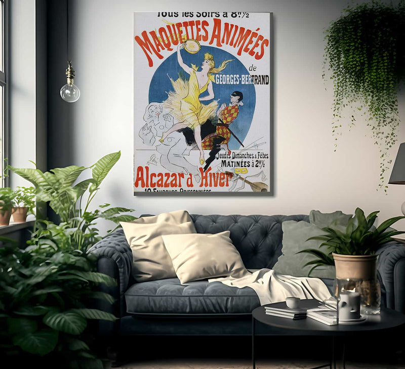 Maquettes Animees De Georges Bertrand Poster By Jules Cheret Fine Art Print