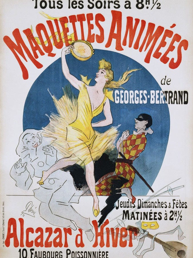 Maquettes Animees De Georges Bertrand Poster By Jules Cheret Fine Art Print