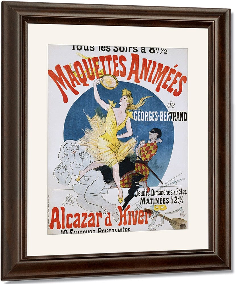 Maquettes Animees De Georges Bertrand Poster By Jules Cheret Fine Art Print