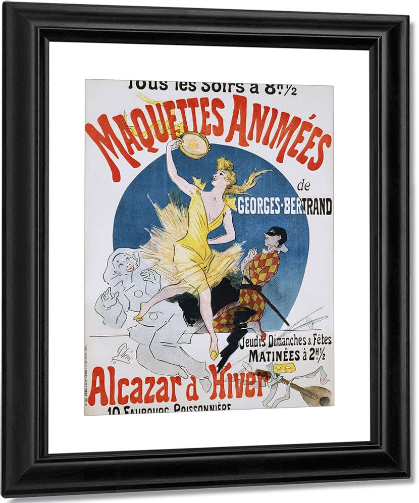 Maquettes Animees De Georges Bertrand Poster By Jules Cheret Fine Art Print
