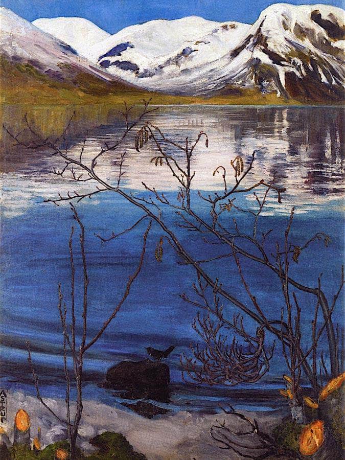 March Atmosphere At Jølstravatnet Nicolai Astrup Reproduction Fine Art Print