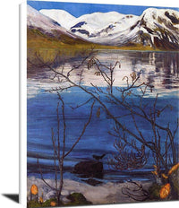 March Atmosphere At Jølstravatnet Nicolai Astrup Reproduction Fine Art Print