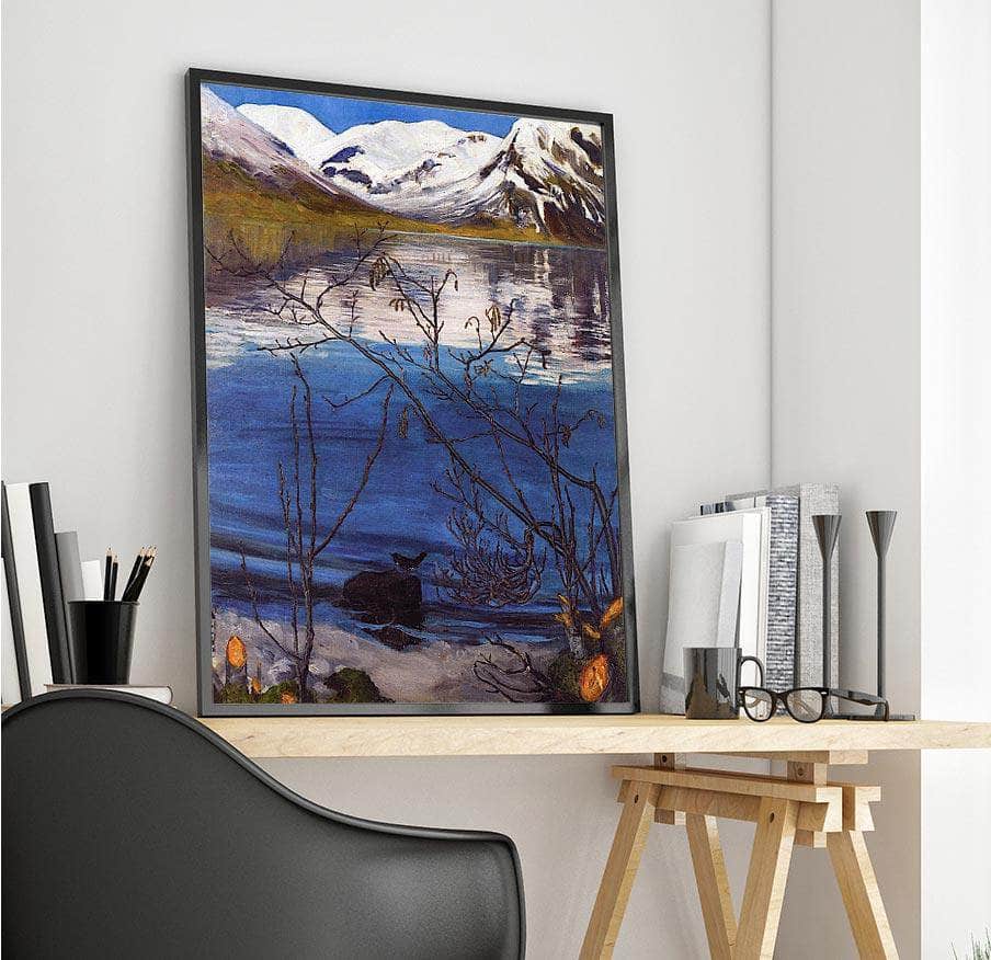 March Atmosphere At Jølstravatnet Nicolai Astrup Reproduction Fine Art Print
