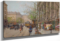 Marche Aux Fleurs Place De La Madeleine By Eugene Galien Laloue Fine Art Print