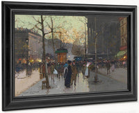 Marche De Fleurs La Madeleine By Eugene Galien Laloue Fine Art Print