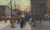 Marche De Fleurs La Madeleine By Eugene Galien Laloue Fine Art Print