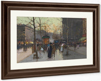 Marche De Fleurs La Madeleine By Eugene Galien Laloue Fine Art Print