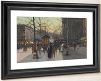 Marche De Fleurs La Madeleine By Eugene Galien Laloue Fine Art Print