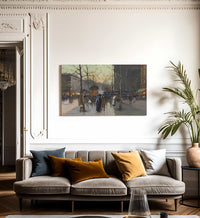 Marche De Fleurs La Madeleine By Eugene Galien Laloue Fine Art Print