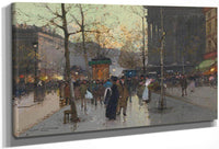 Marche De Fleurs La Madeleine By Eugene Galien Laloue Fine Art Print